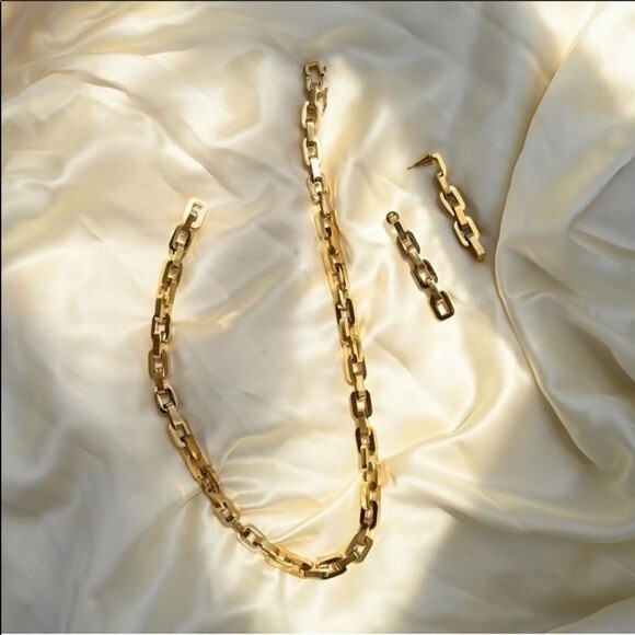 Eddie Borgo Supra Link Earrings 12k Gold Vermeil - Picture 8 of 10